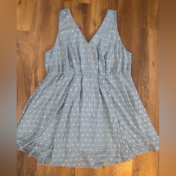 Torrid Light Blue Babydoll V Neck Lace Dress Size 26 - Picture 2 of 6